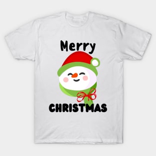 Merry Christmas - Cute Funny Snowman T-Shirt